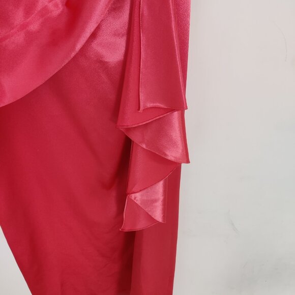 Modern Mais Women's Satin Evening Dress Sz 12 Graduation Wedding Party Cocktail - Picture 5 of 16